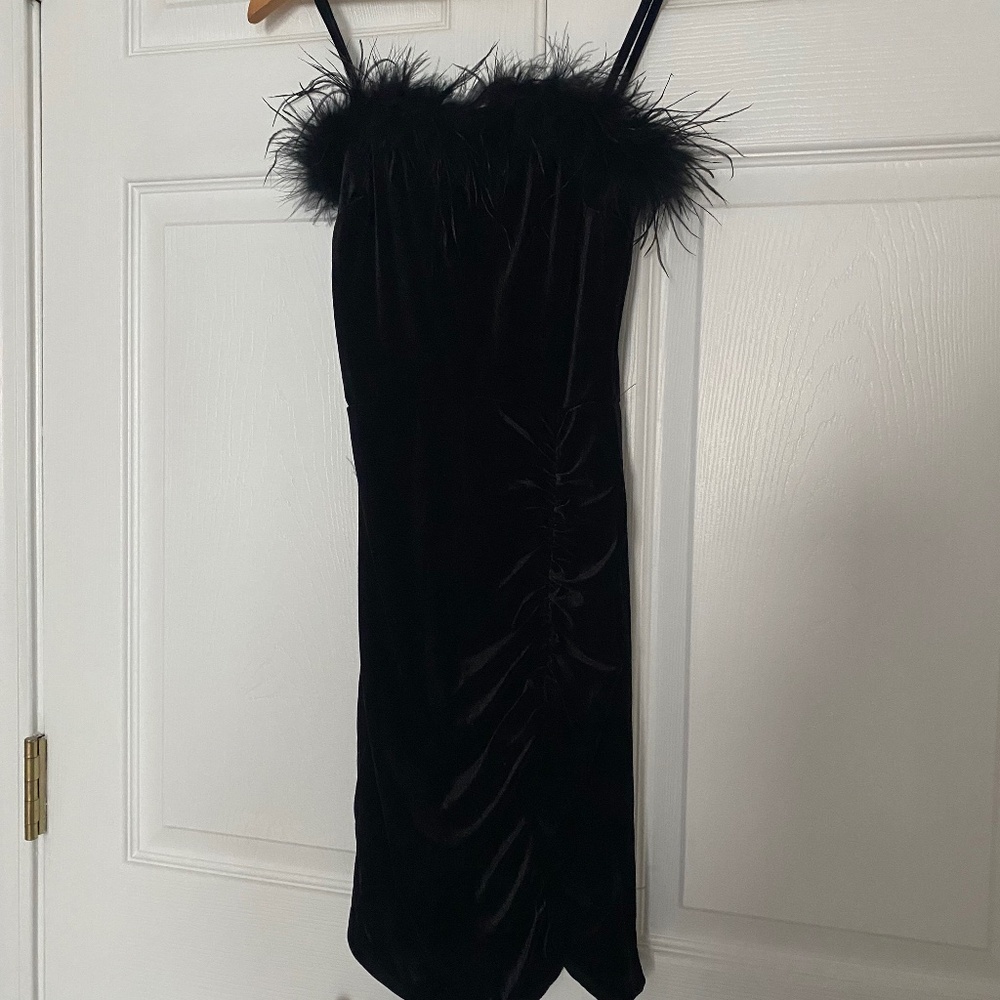 Windsor LBD fur trim
